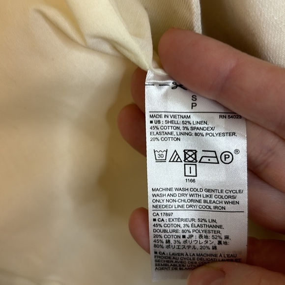 NWT Banana Republic Factory Palma Linen Double Breasted Blazer - Picture 7 of 8